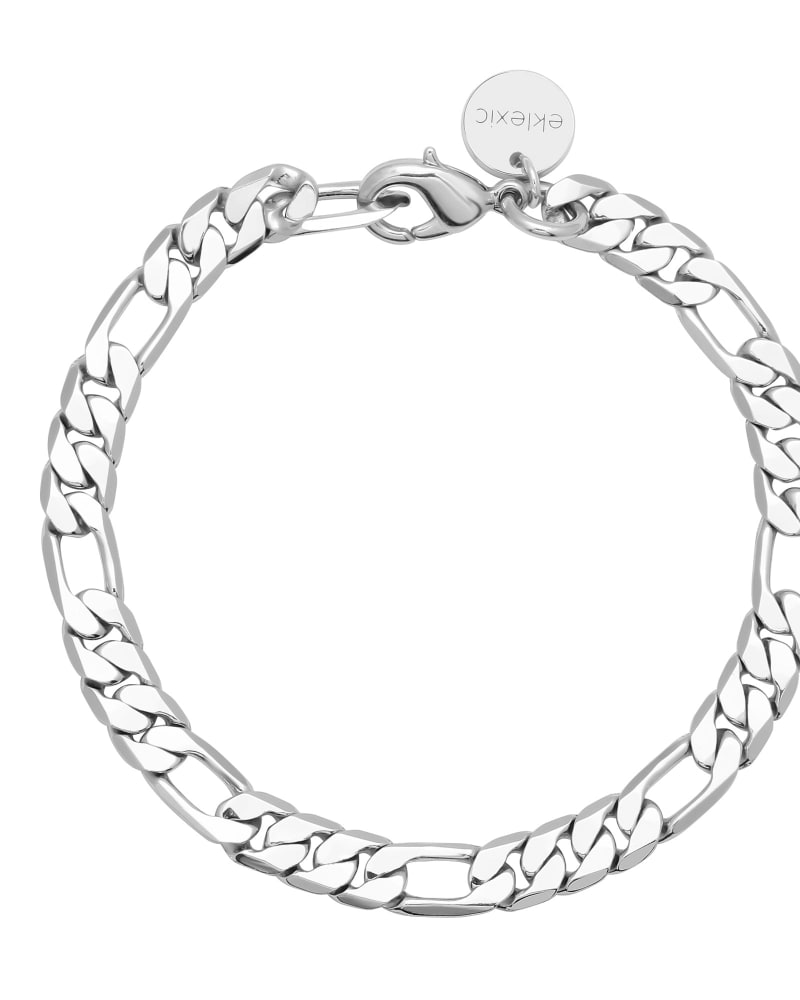 Front of a size 10" Baby Axel Anklet 10" Silver in Silver by Eklexic. | dia_product_style_image_id:275172